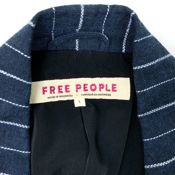 Free People Ashby Double Breasted Button Front Blazer Size Large - Picture 3 of 16